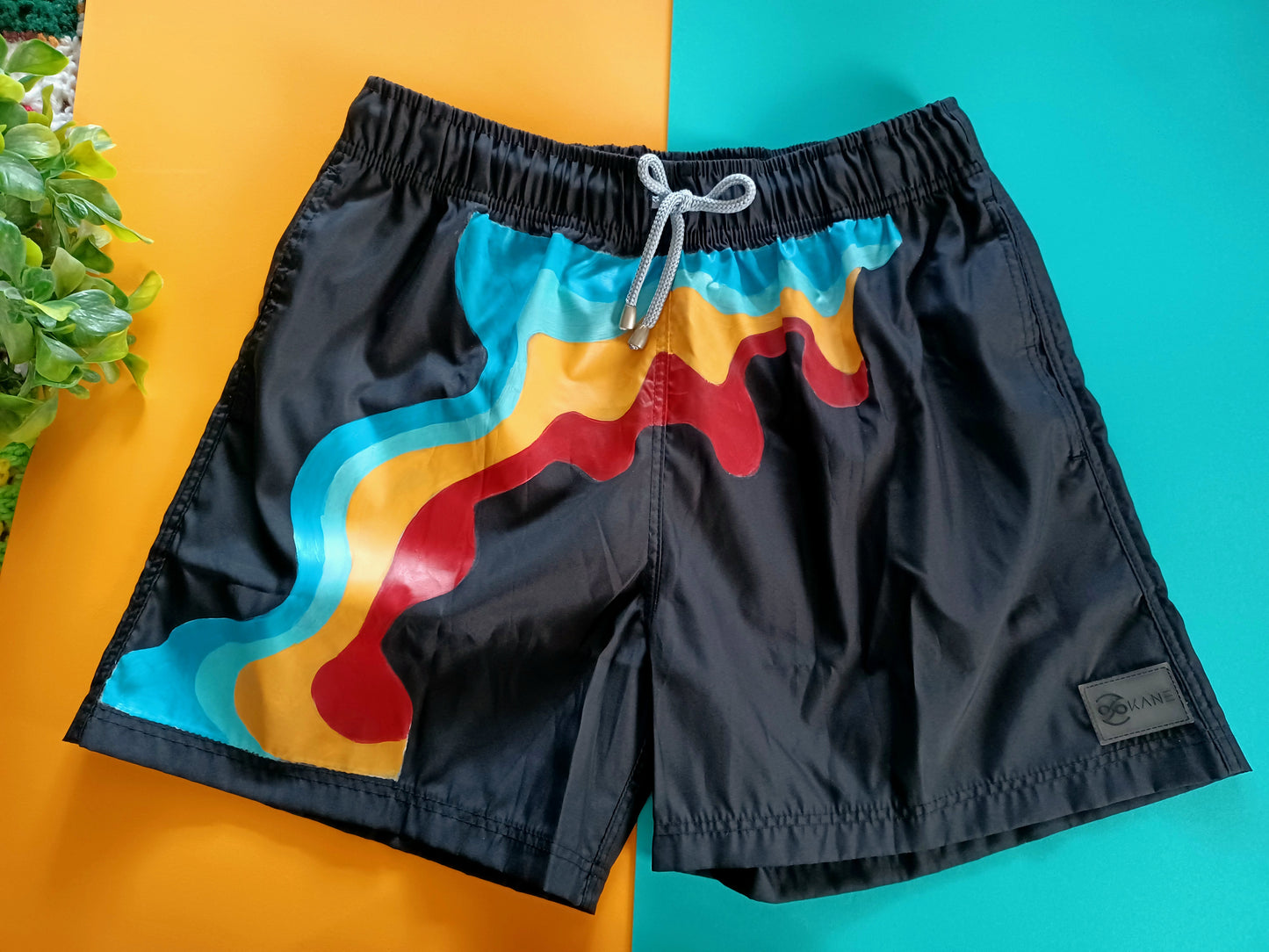 Handpainted swim shorts