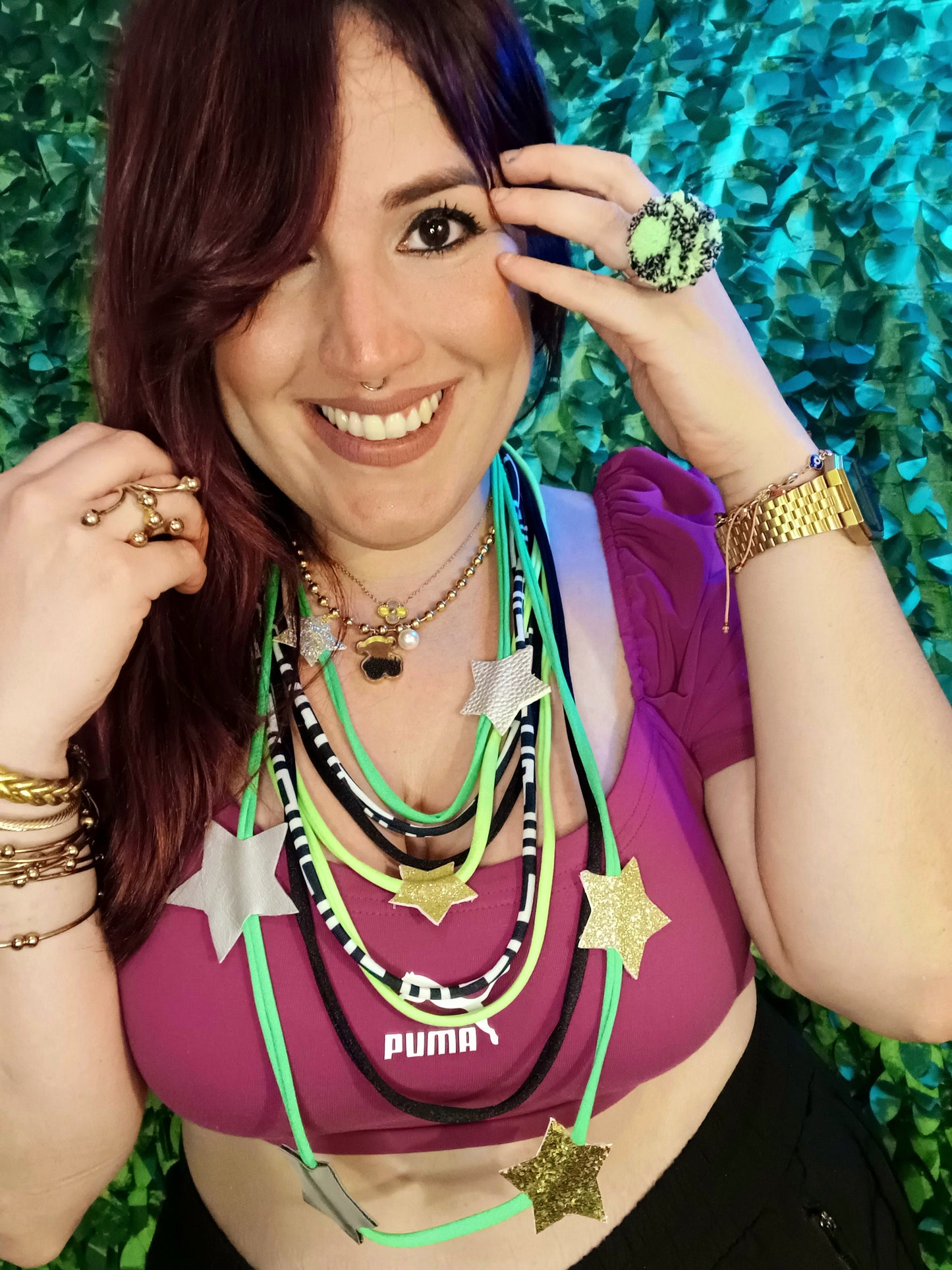 Verdes Layers Stars Necklace