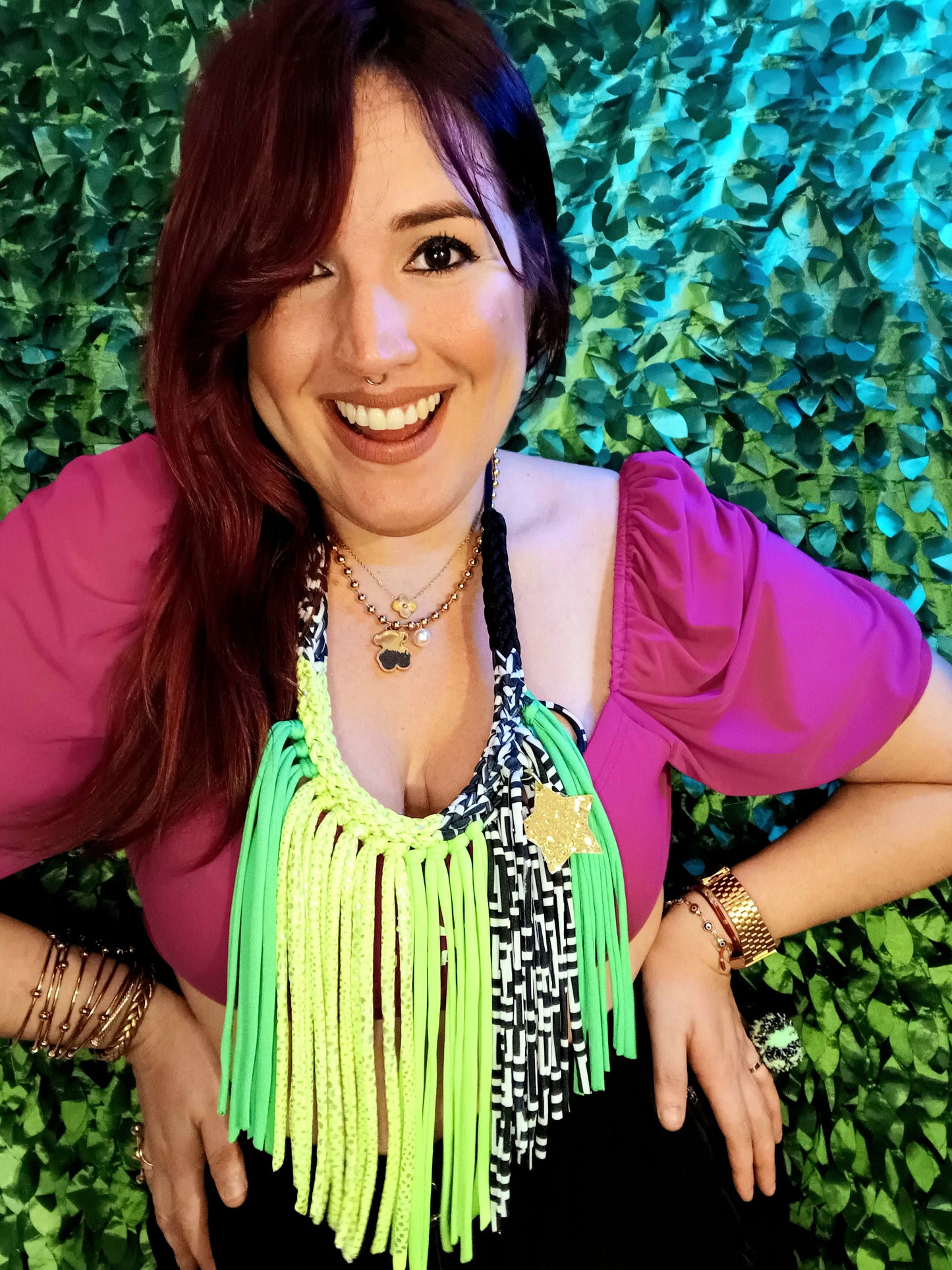 Verdes and Black Necklace