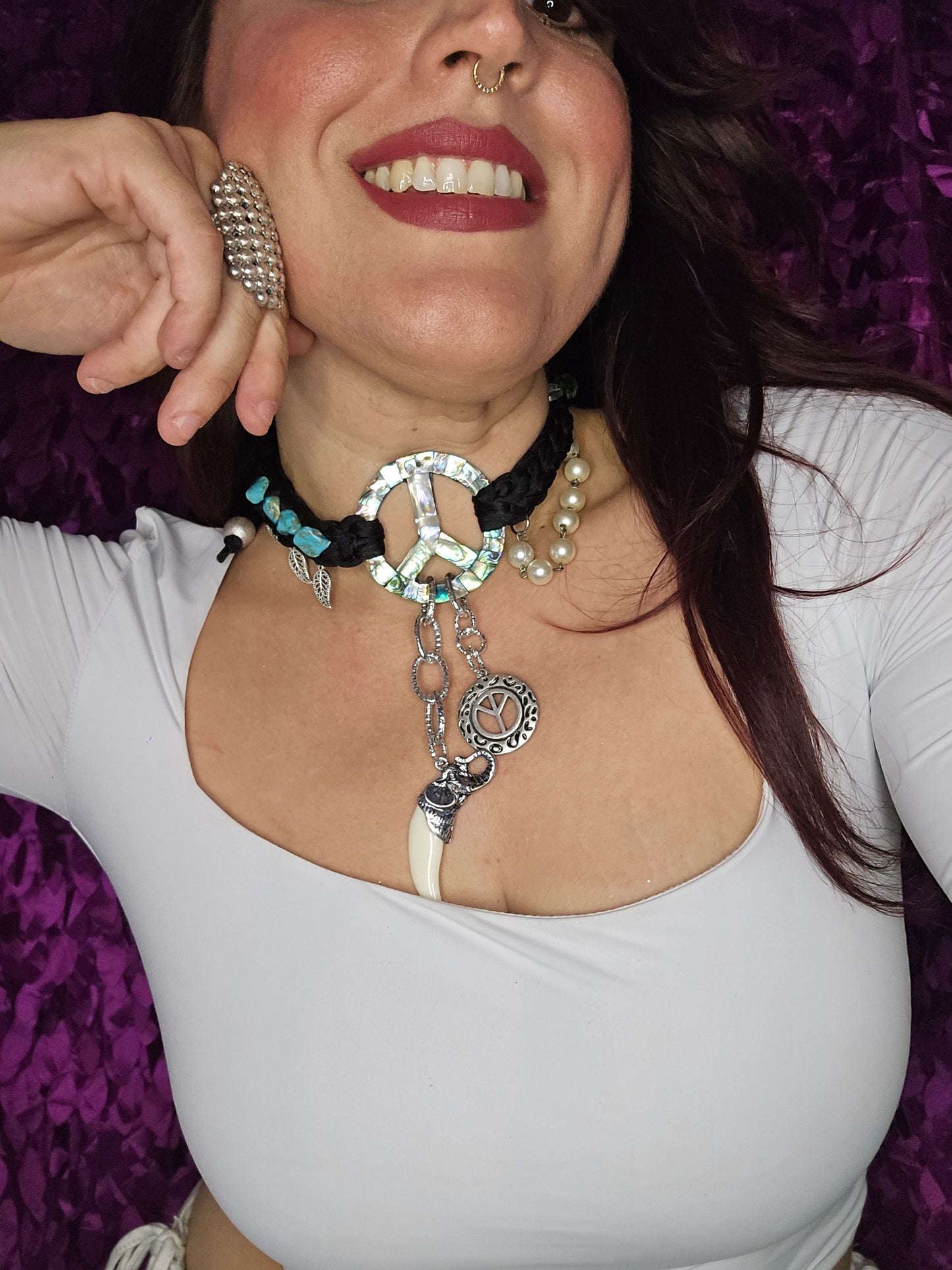 Black Peace Boho Perú Necklace