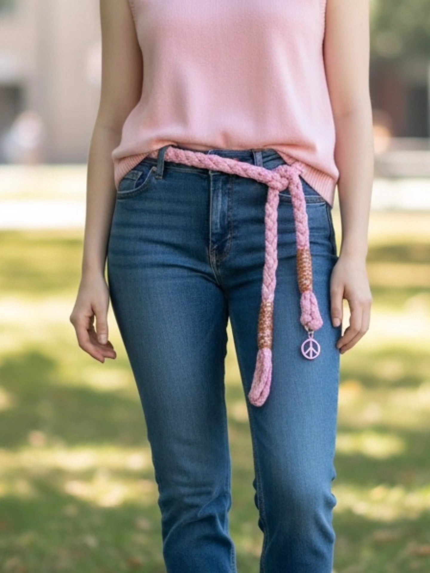 Baby Pinky Brown Flower Choker