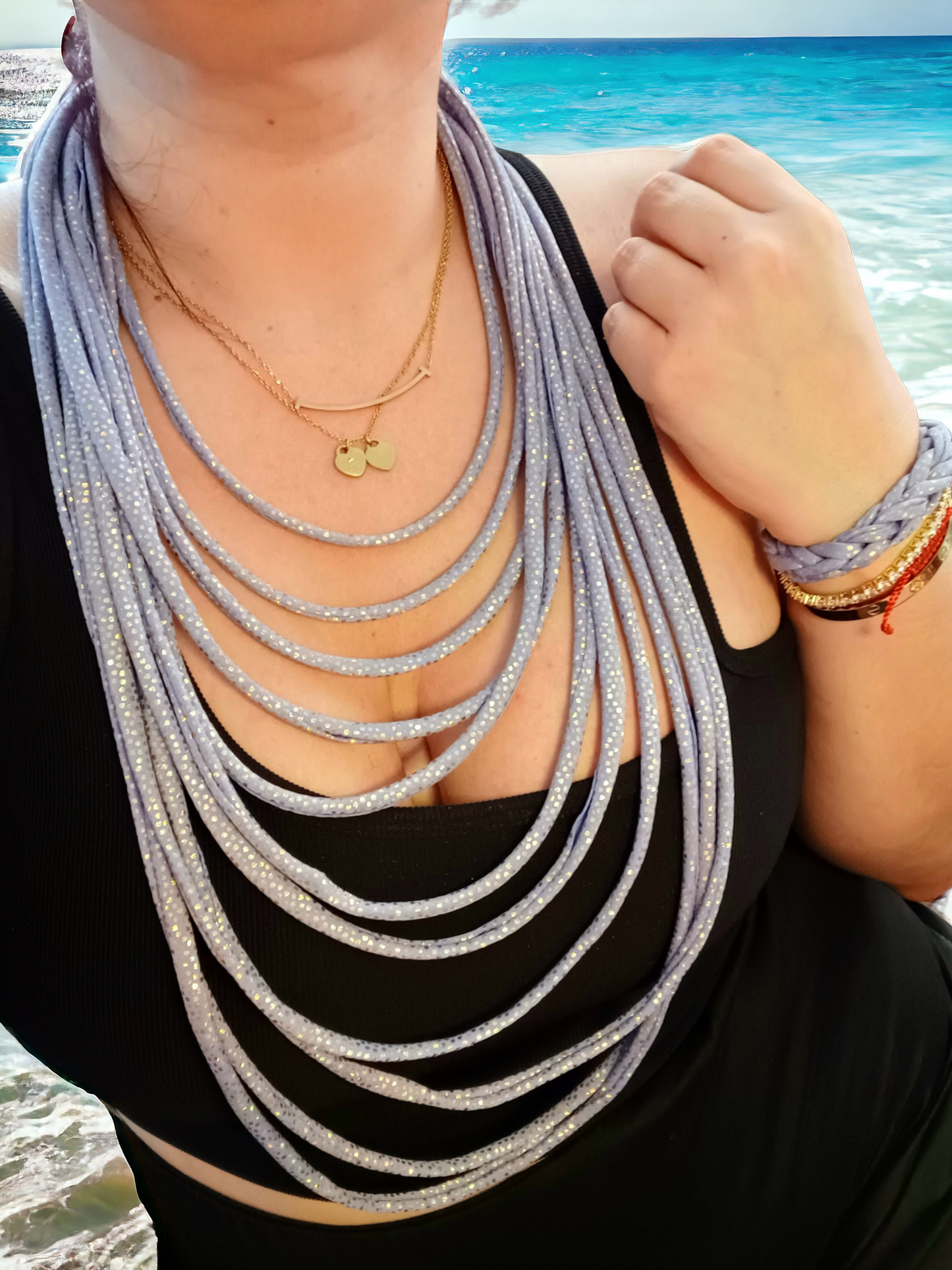 Lavander layers Necklace