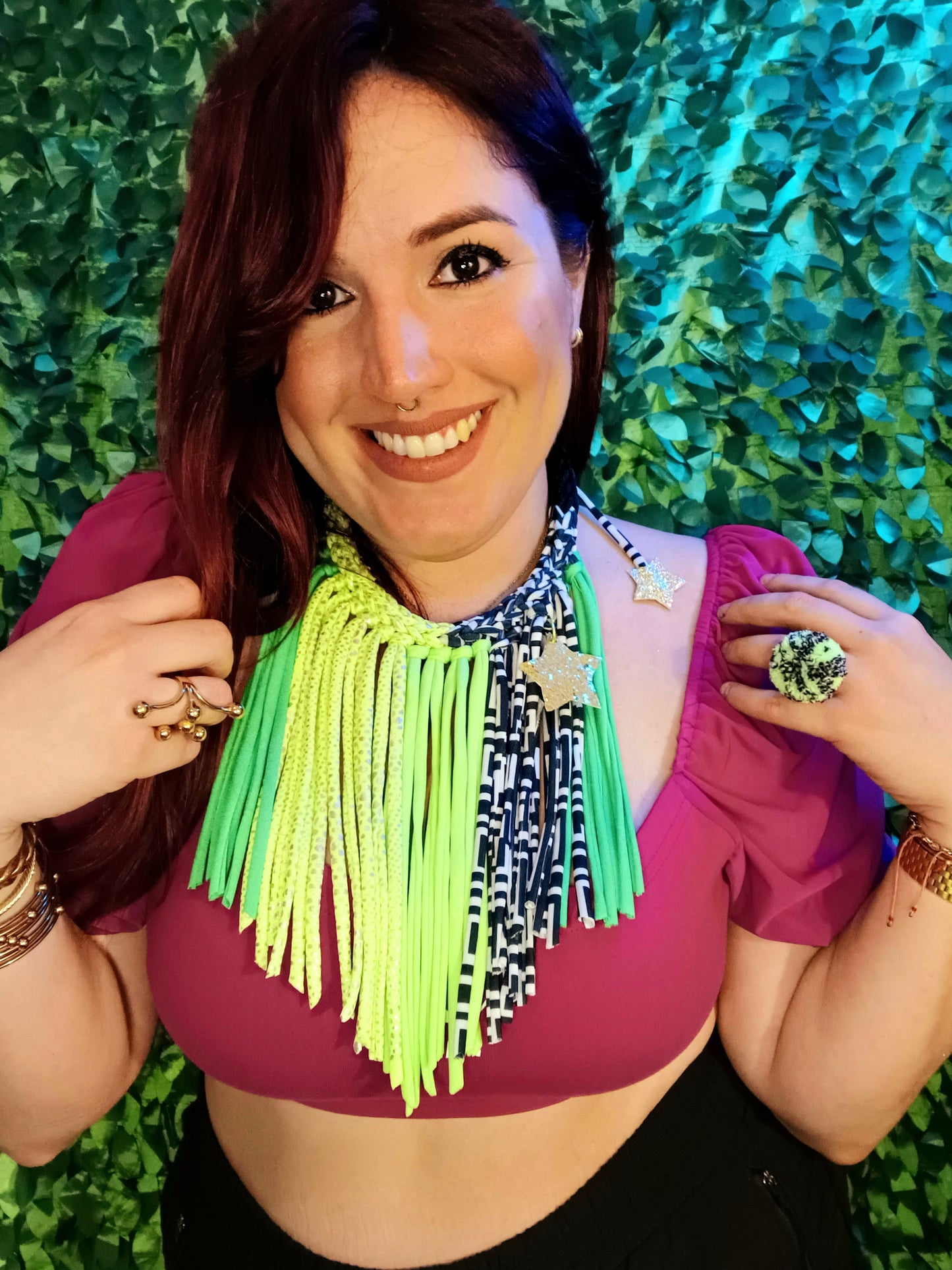 Verdes and Black Necklace