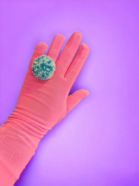 Ocean Blue Pompom Ring