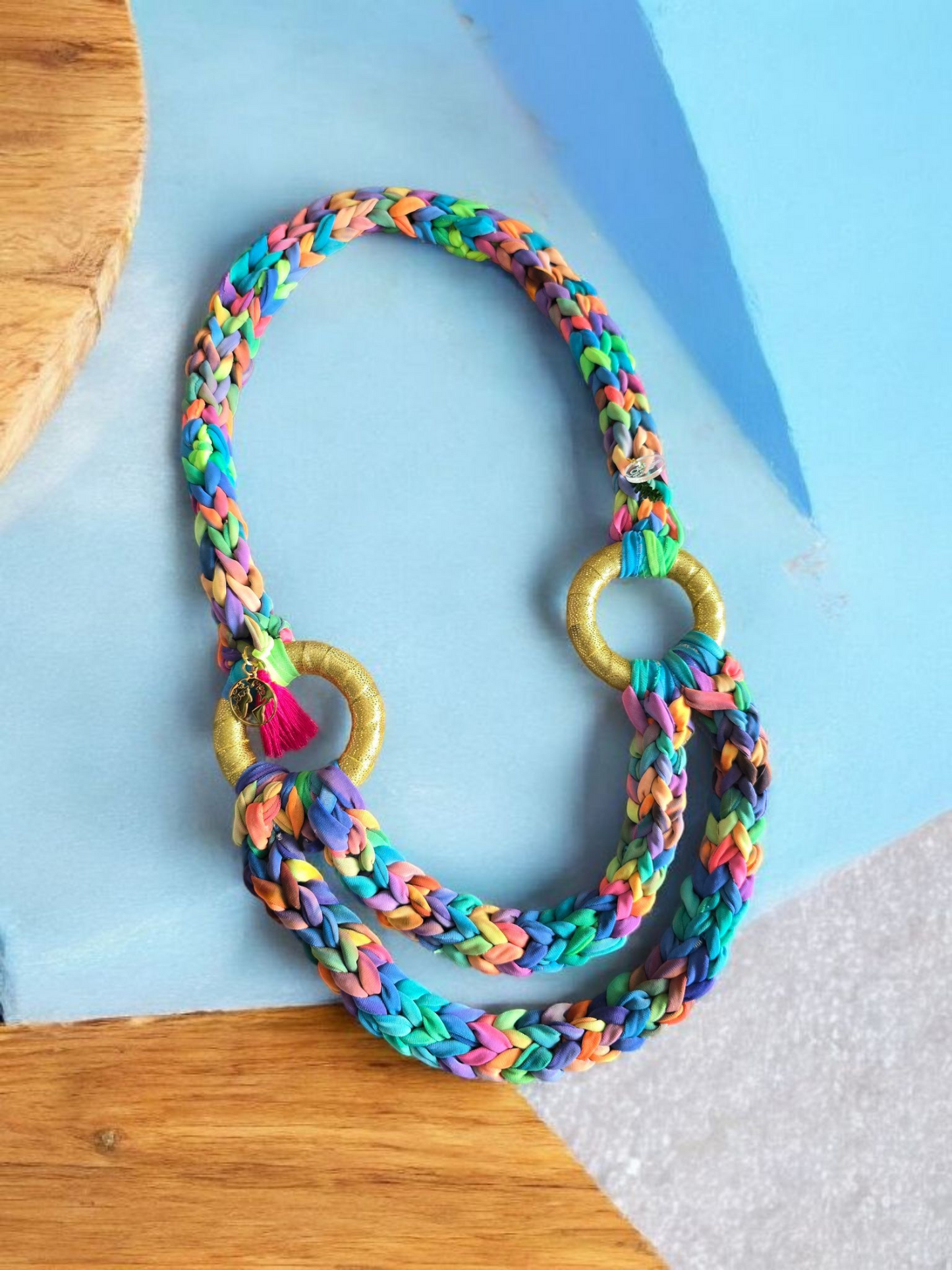 Rainbow love necklace