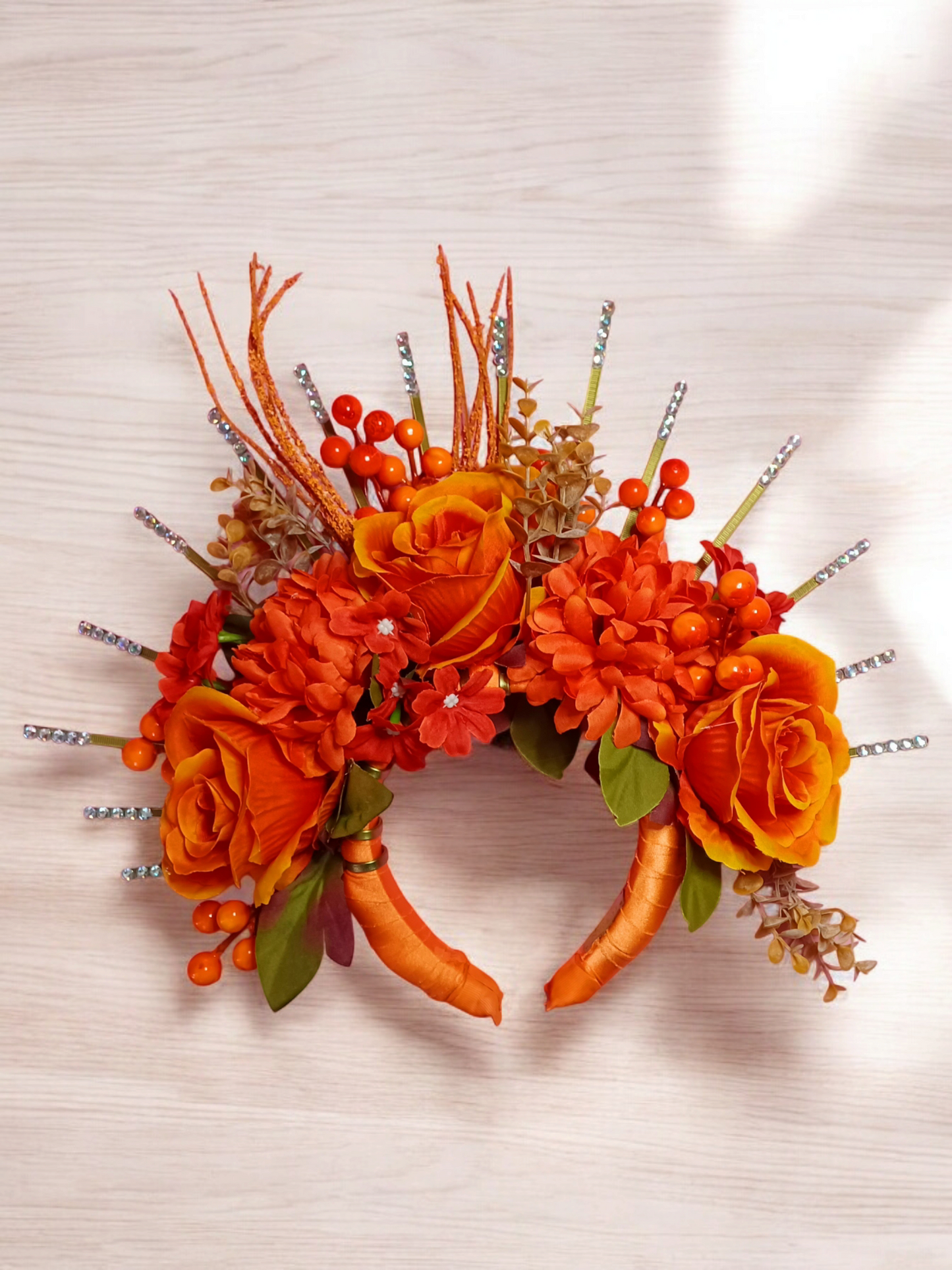 Orange Flowers Crown