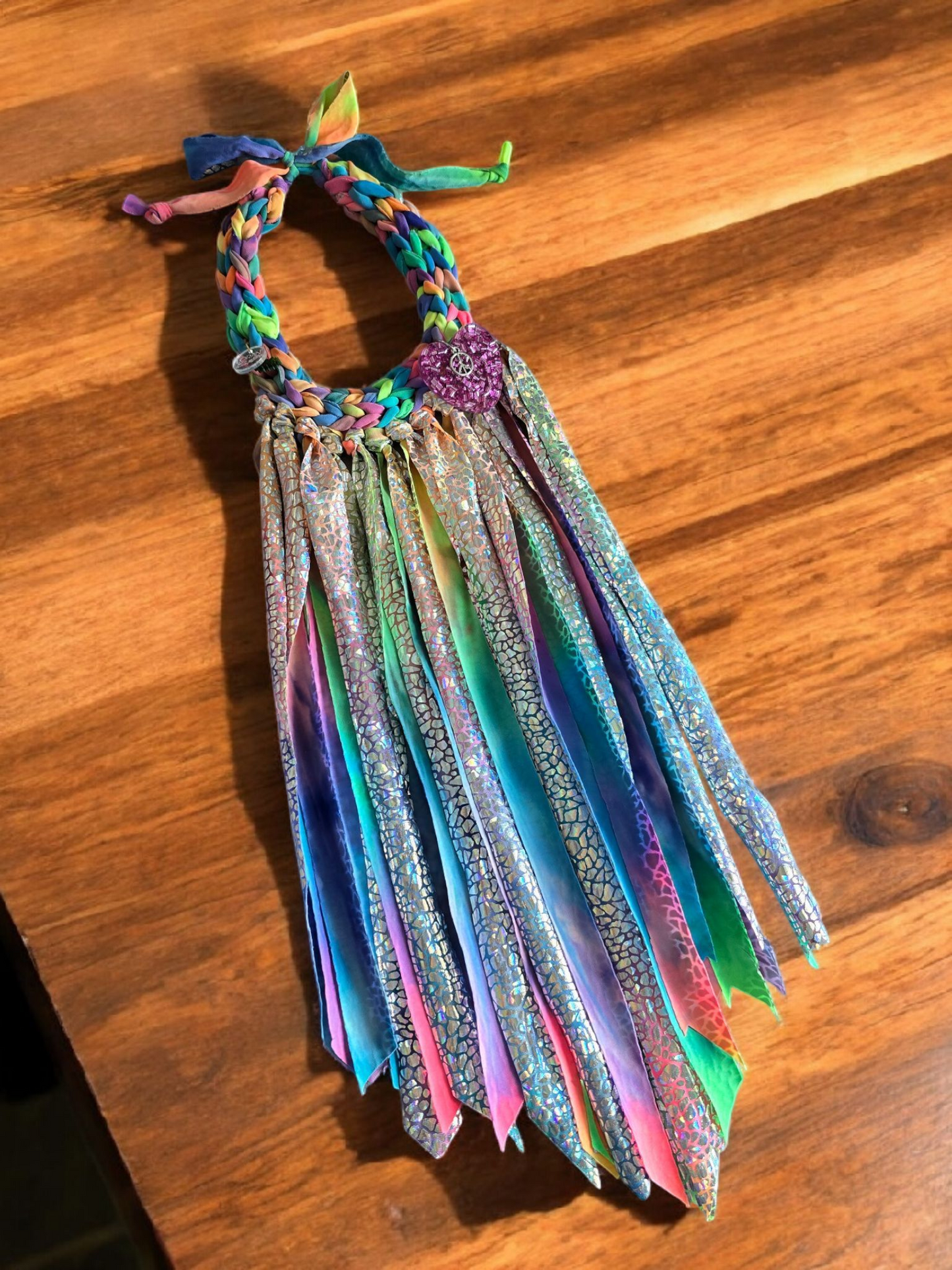 Rainbow fringes necklace