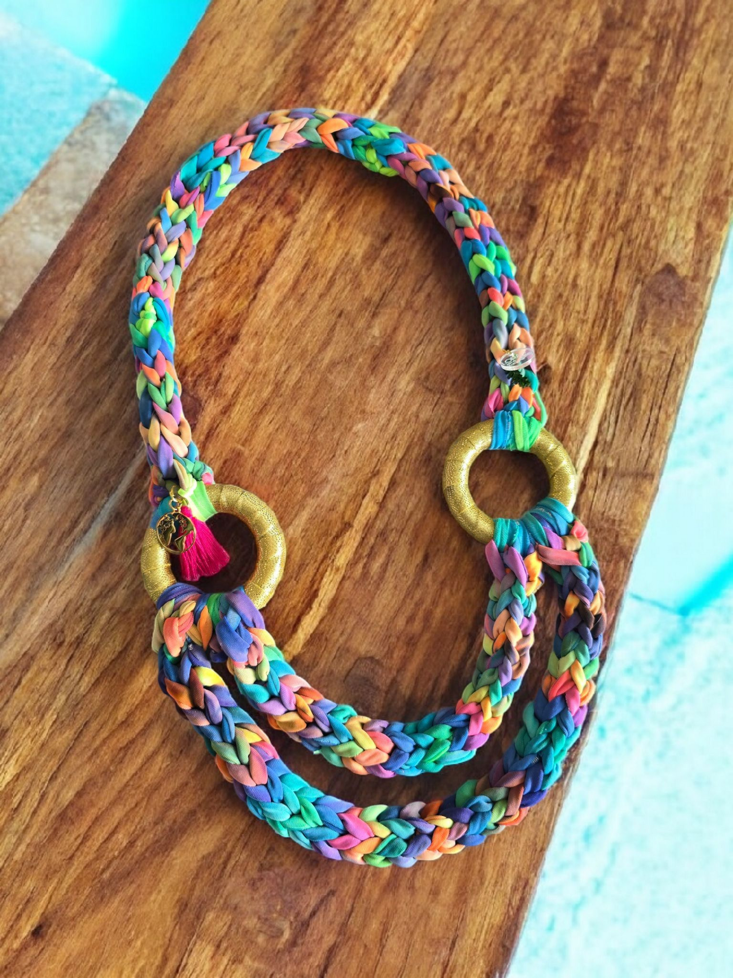 Rainbow love necklace