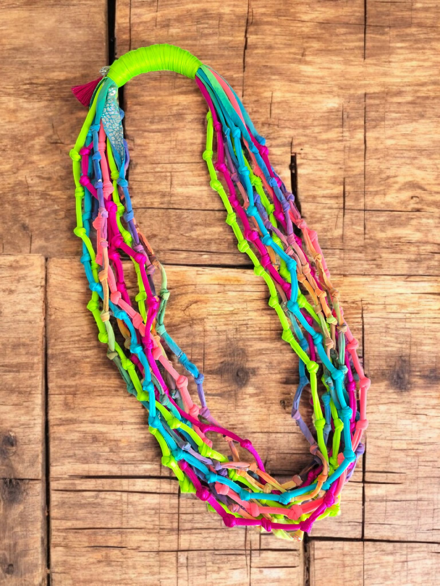 Rainbow knots 3 ways Necklace