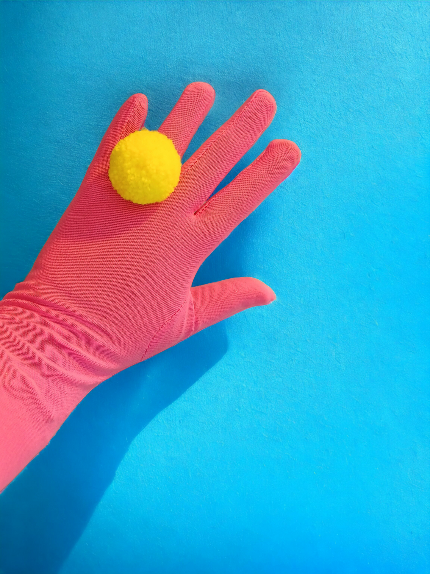 Neon yellow Pompom Ring