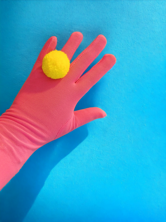 Neon yellow Pompom Ring