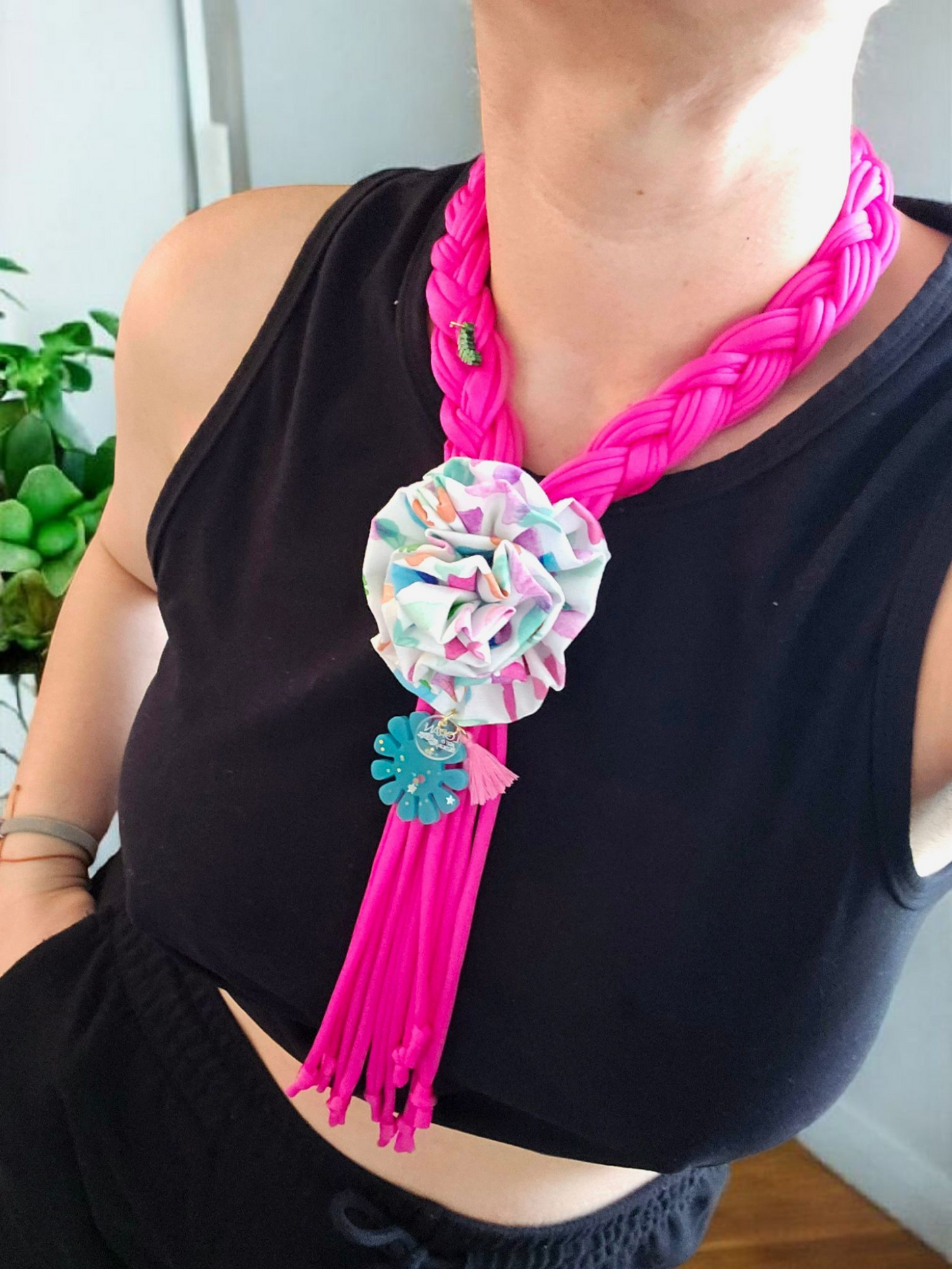 Watercolor Flower Necklace