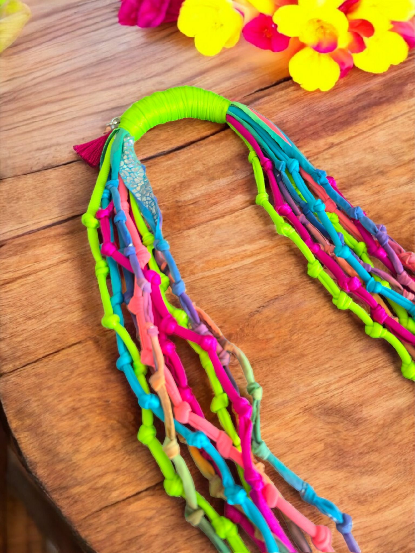 Rainbow knots 3 ways Necklace