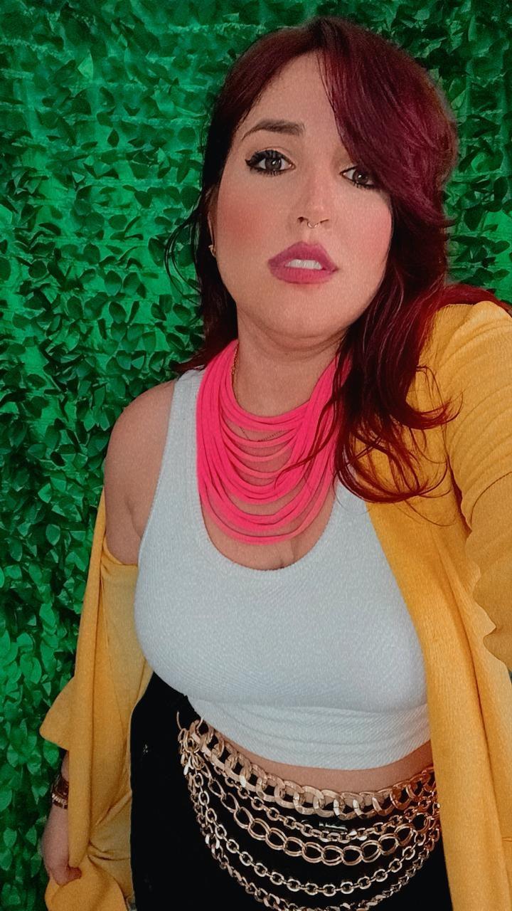 Coral short Layers Necklace
