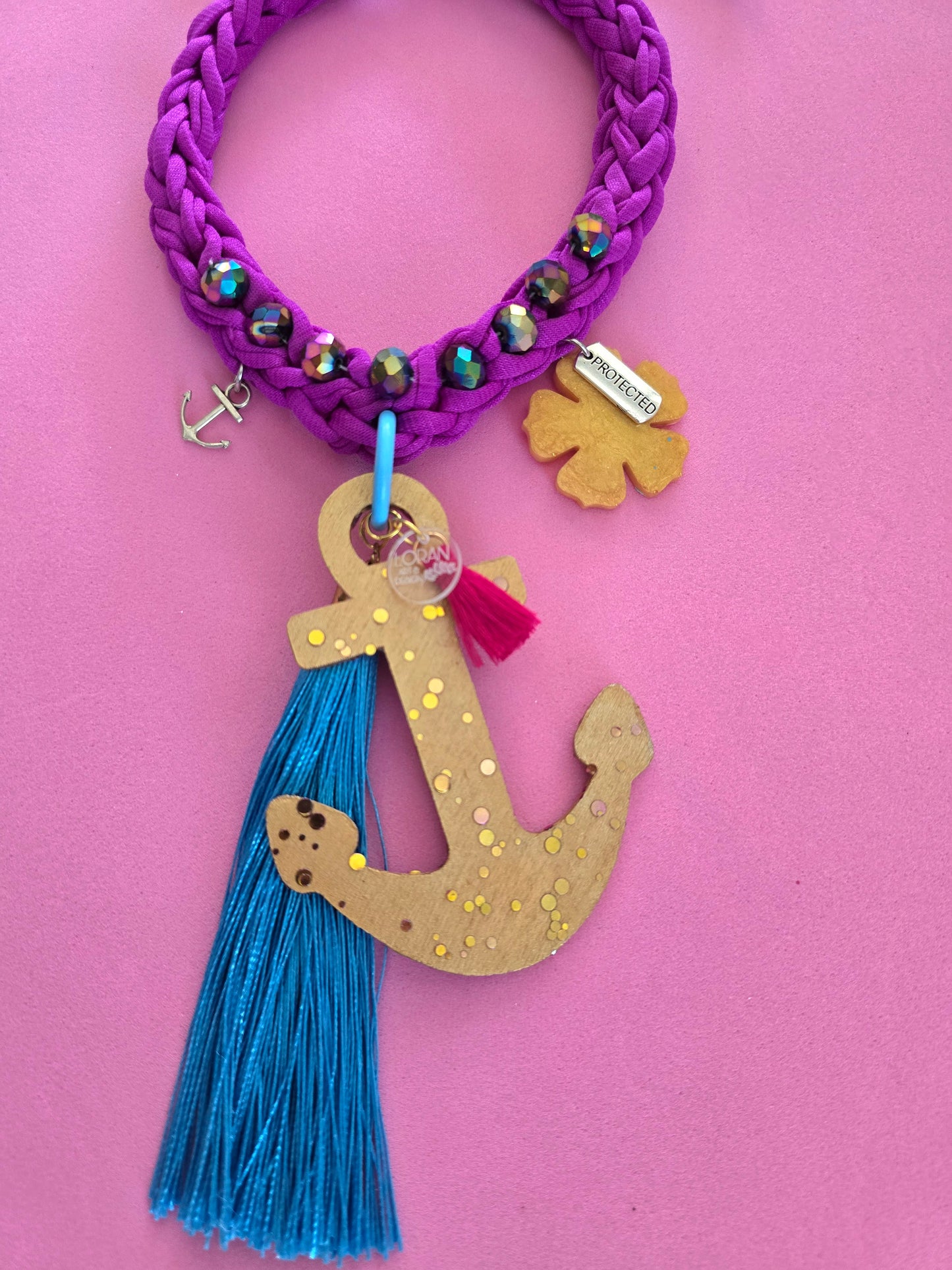 Anchor Purple Necklace