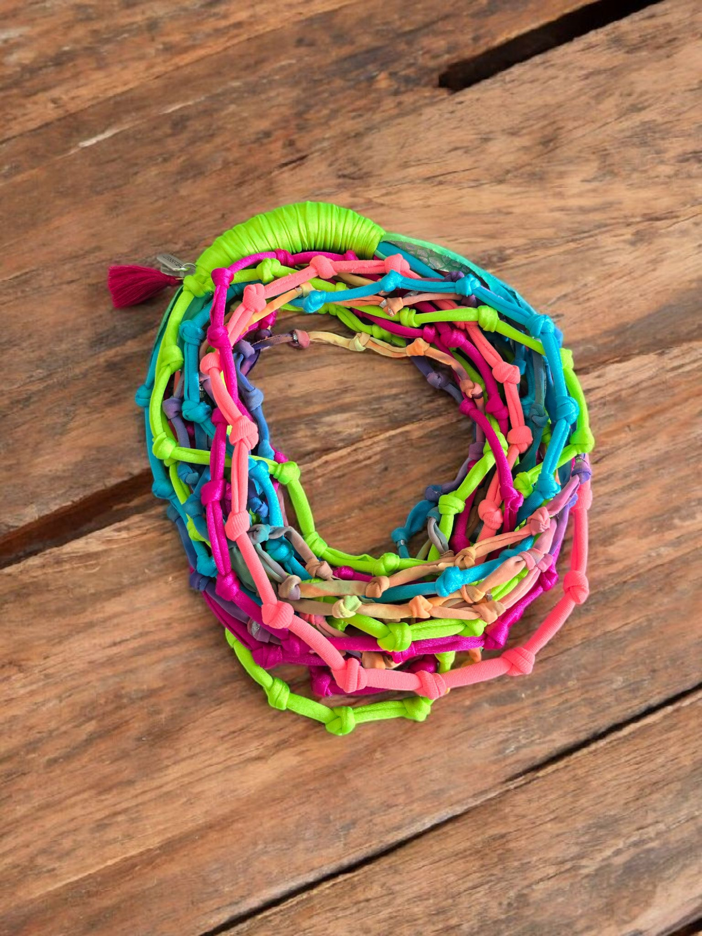 Rainbow knots 3 ways Necklace