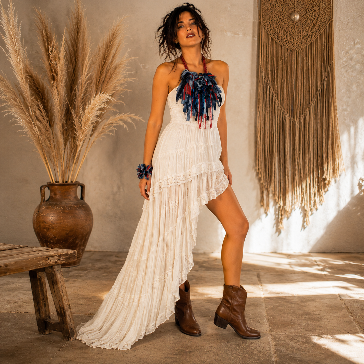 Rock and Roll Fringes Necklace