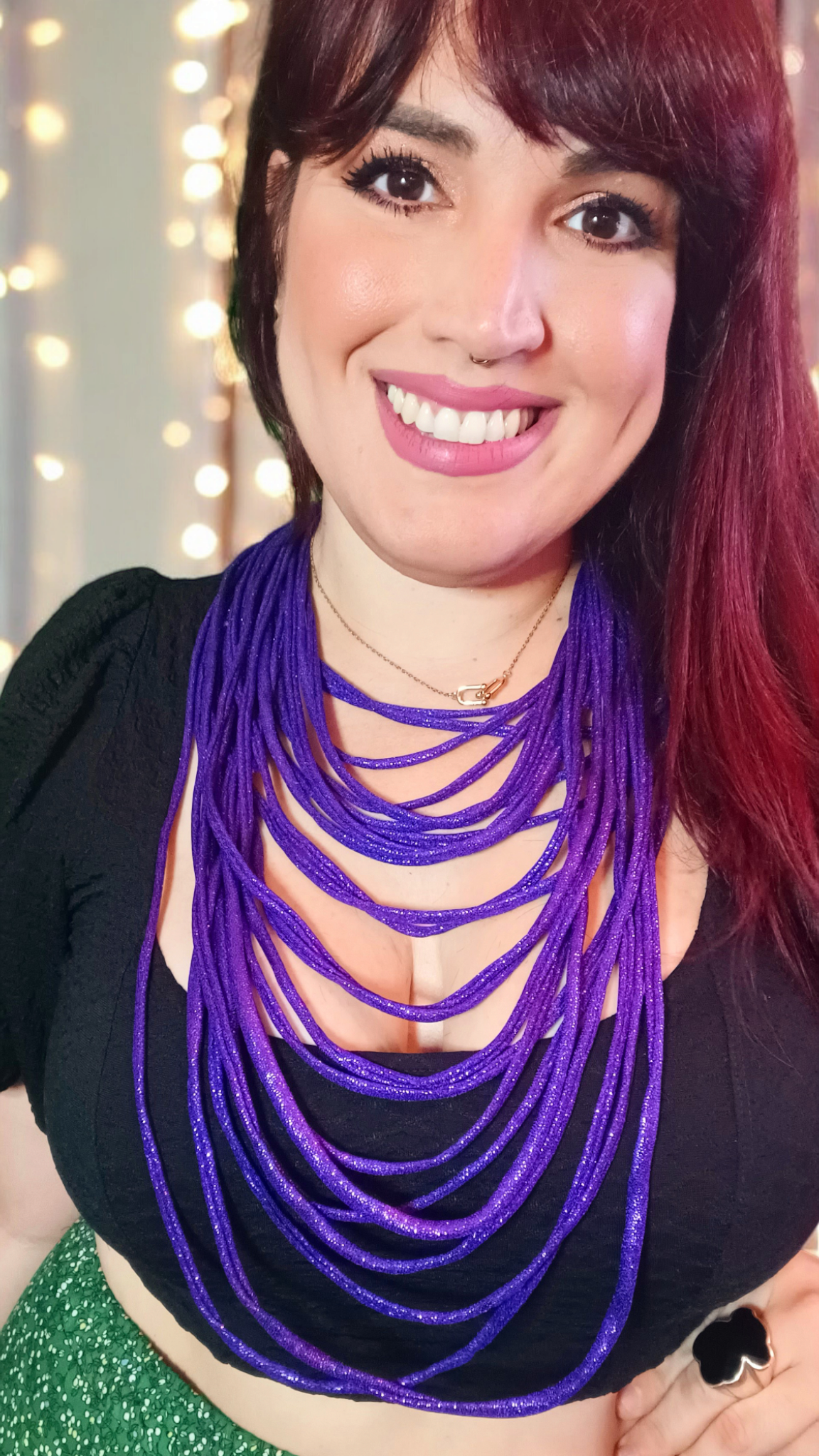 Metallic Purple layers Necklace