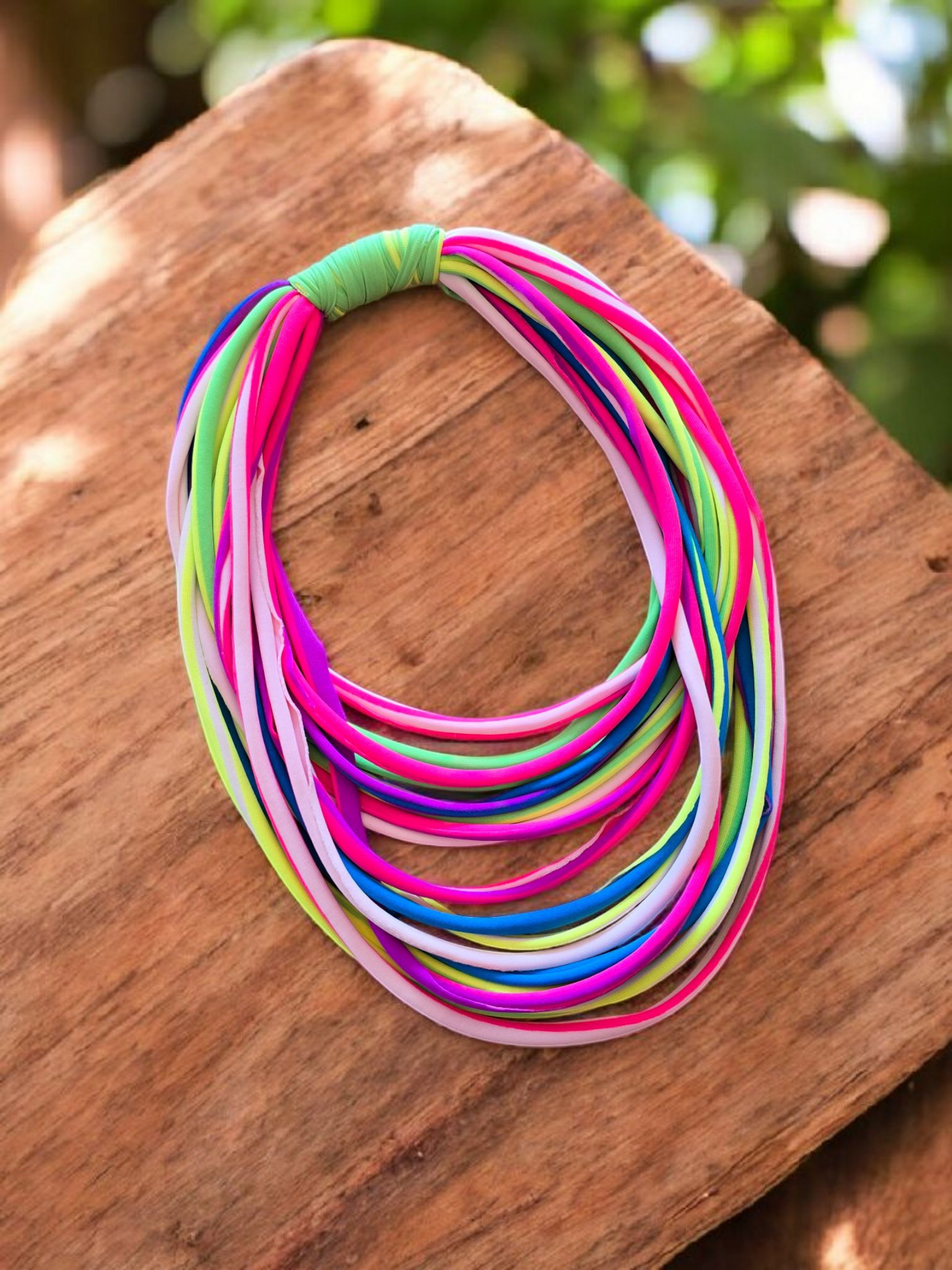 Rainbow short layers necklace