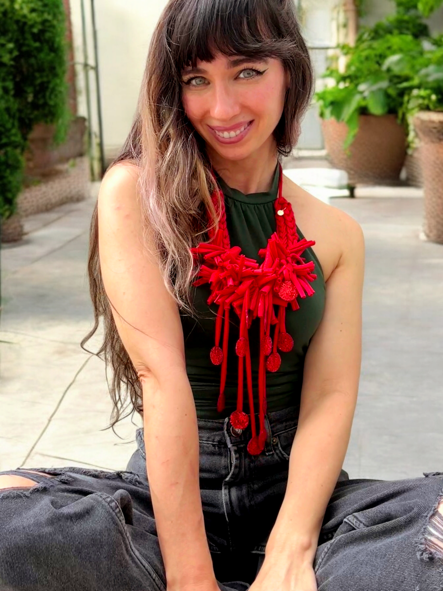 Evita Red Necklace