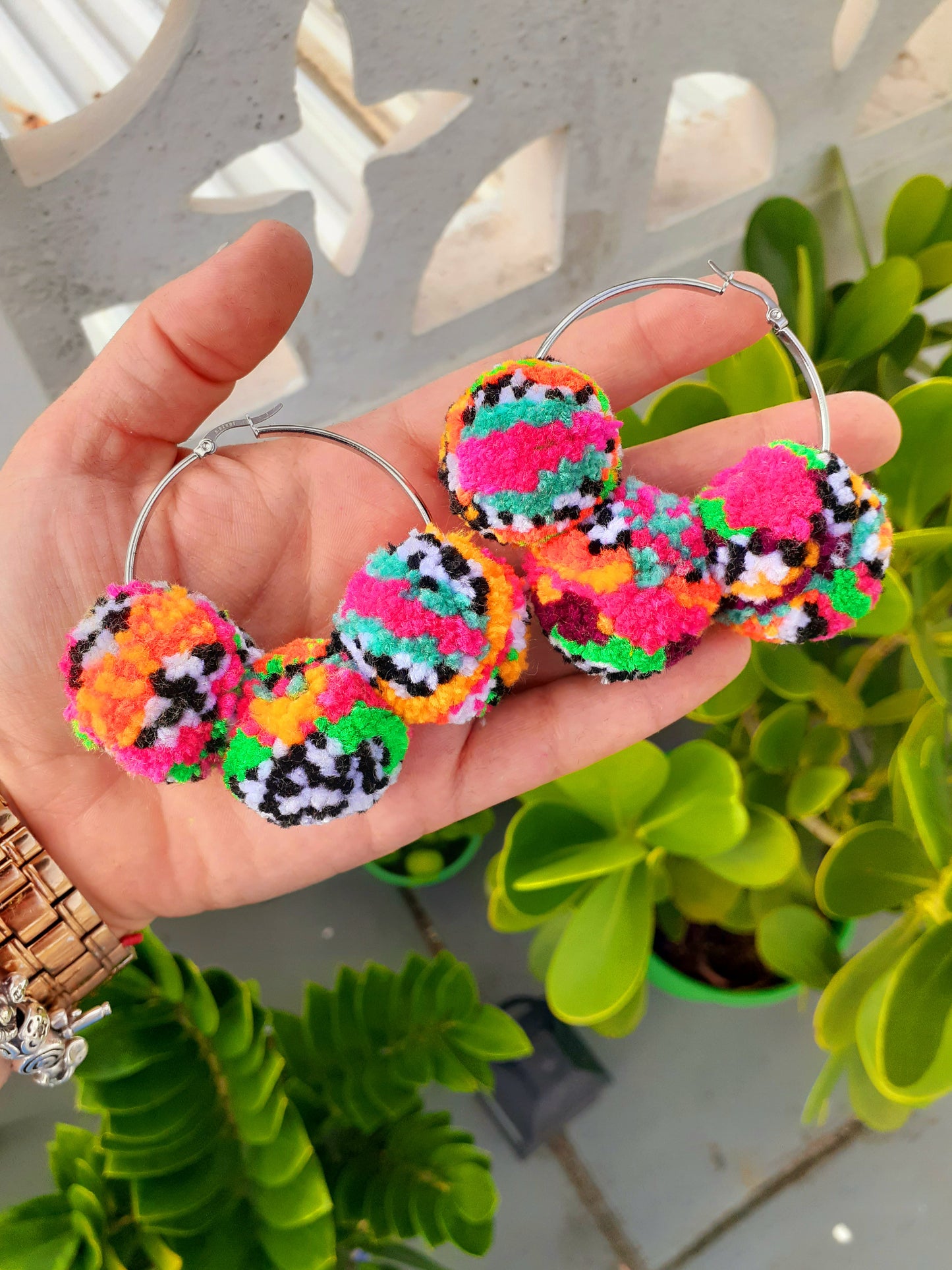 Funky Fiesta Pompoms Earrings