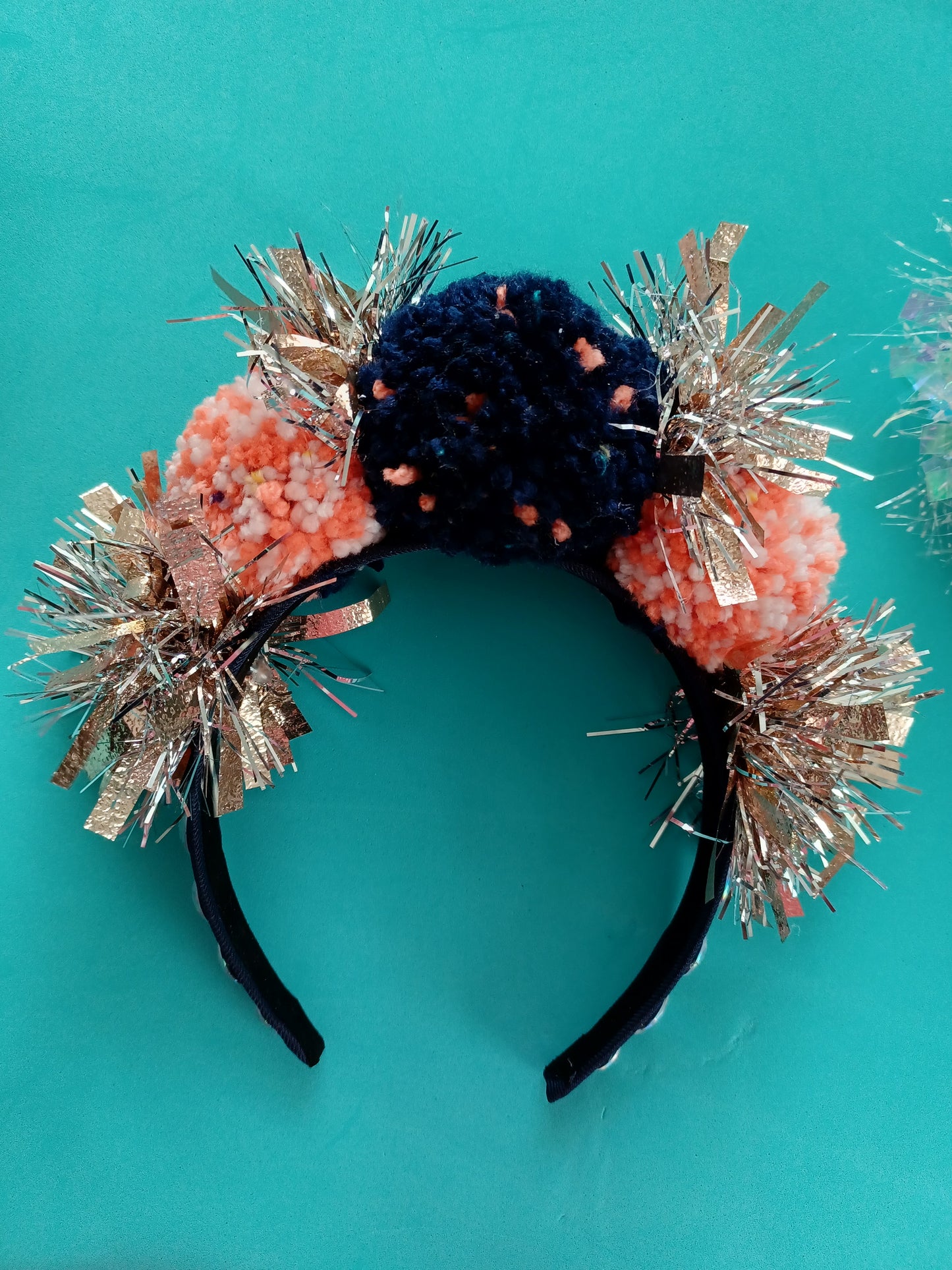 Azul marino Peach Crown