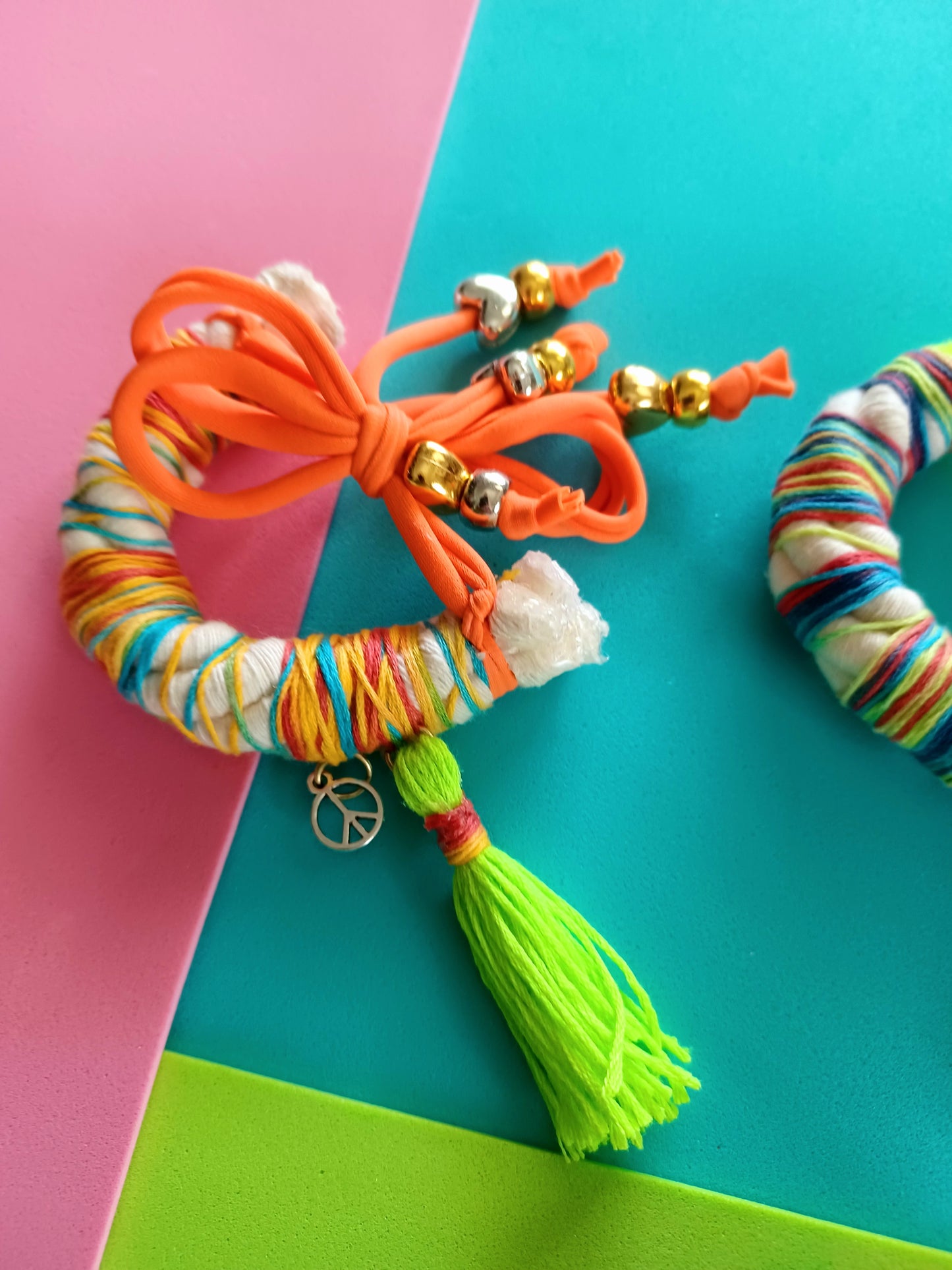 Orange Green Multi Bracelet