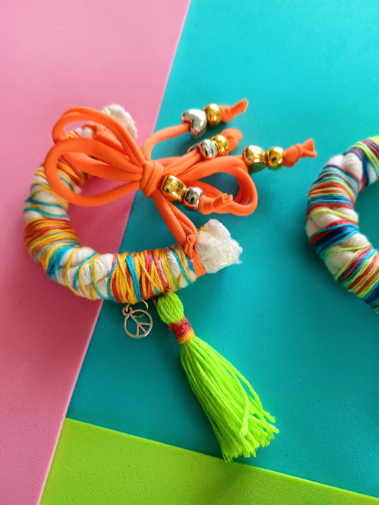 Orange Green Multi Bracelet