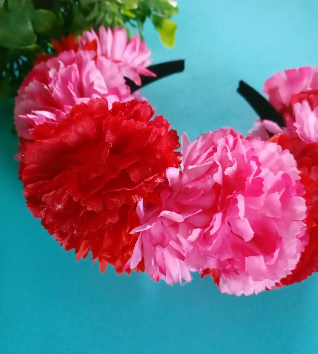 Pink and Red Flower Crown