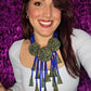 Royal Blue and Gold Necklace