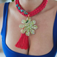 Red and Turquoises Necklace