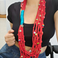 Colorful Beads 3 ways red Necklace