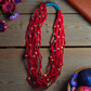 Colorful Beads 3 ways red Necklace