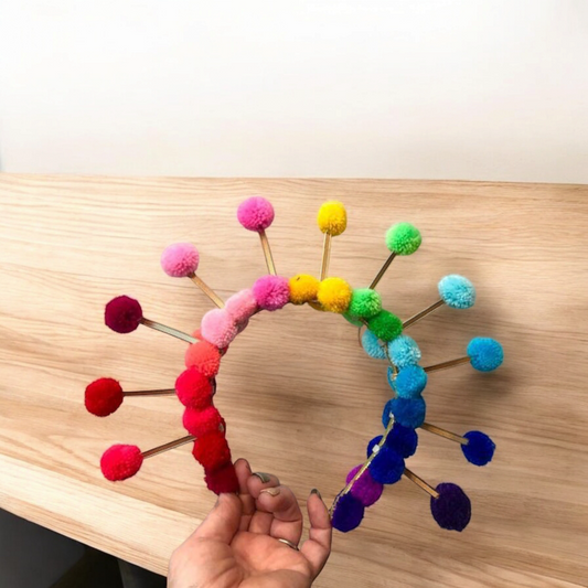 Happy Pompoms Crown