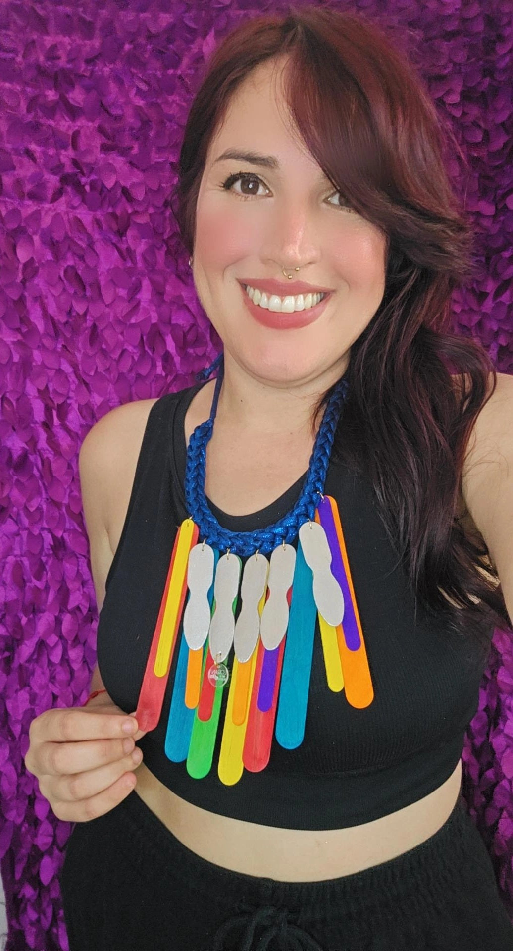Popsicle Blue and silver Necklace
