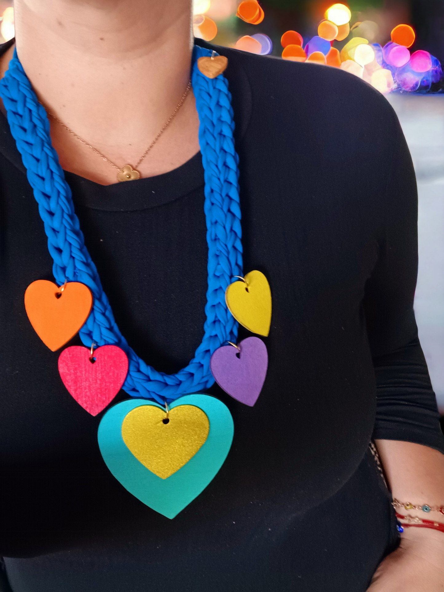 Colorful Hearts Necklace