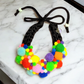 Multi Pompoms Necklace