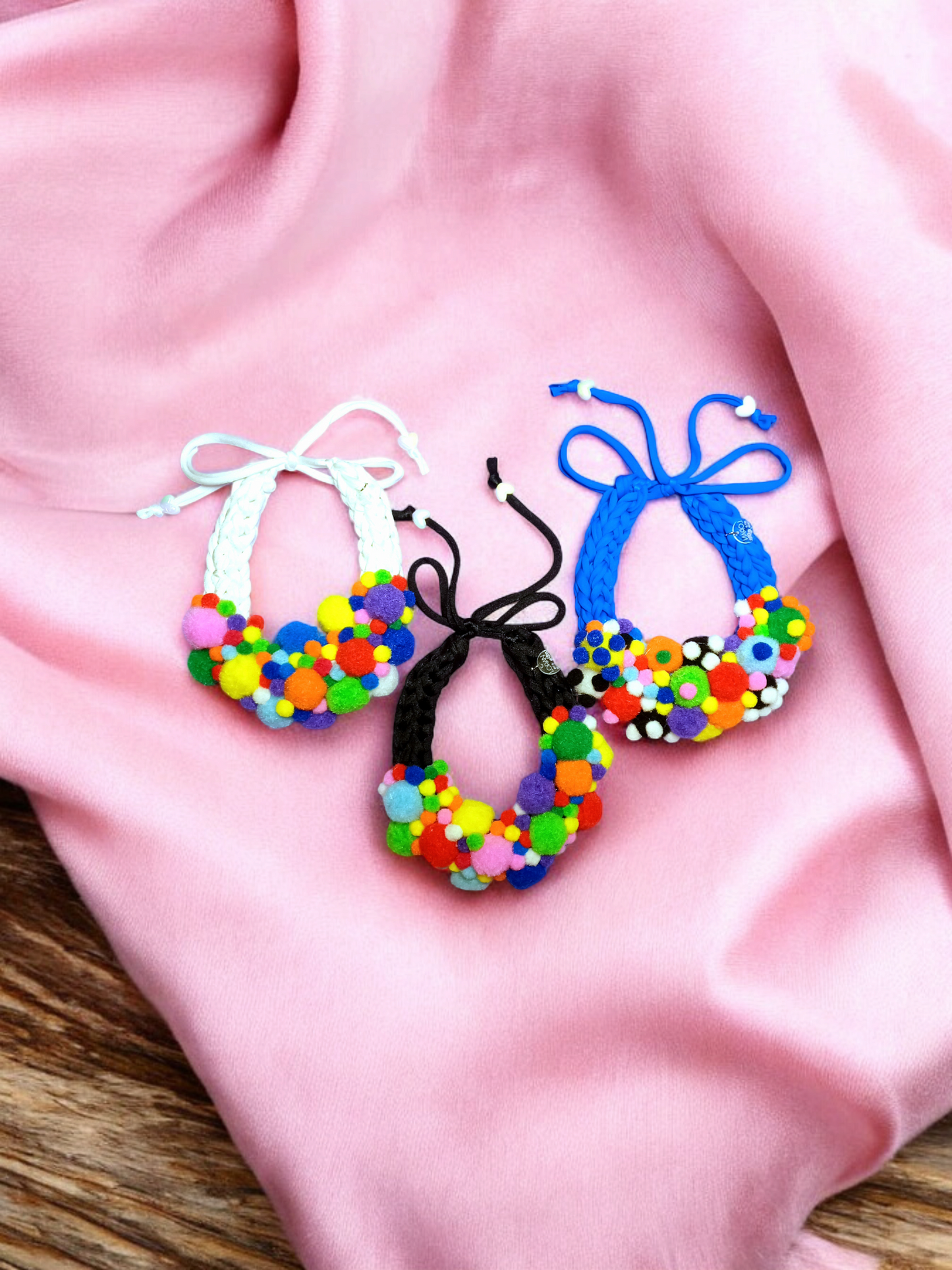 Multi Pompoms Necklace