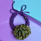 Purple and Gold Flower Necklace