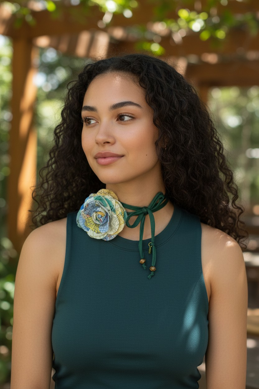 Amo Viajar Choker Necklace