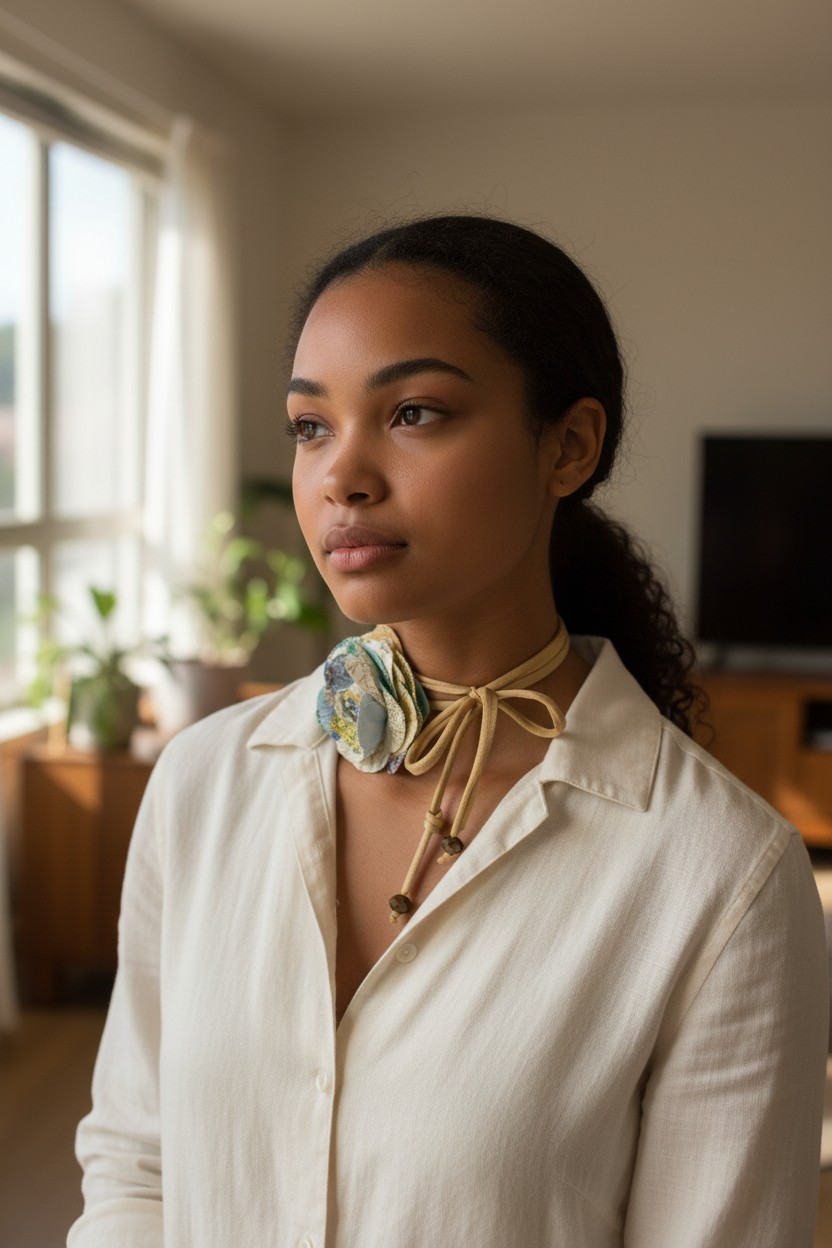 Amo Viajar Choker Necklace