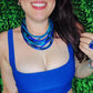 Blue Print Necklace
