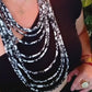 Black and white Layers Necklace