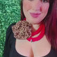 Animal print and red Necklace