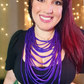 Metallic Purple layers Necklace