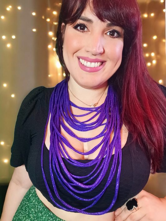 Metallic Purple layers Necklace