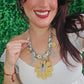Yellow Print Necklace