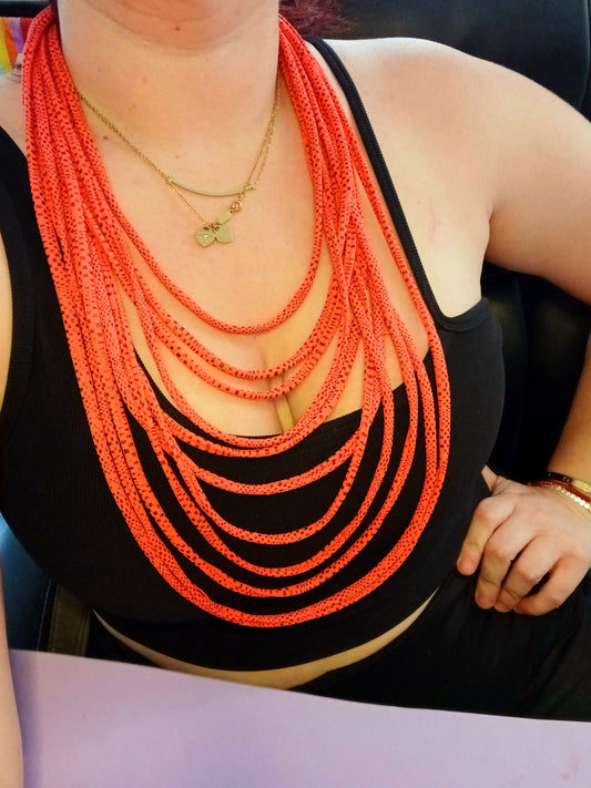 Neon orange Layers Necklace