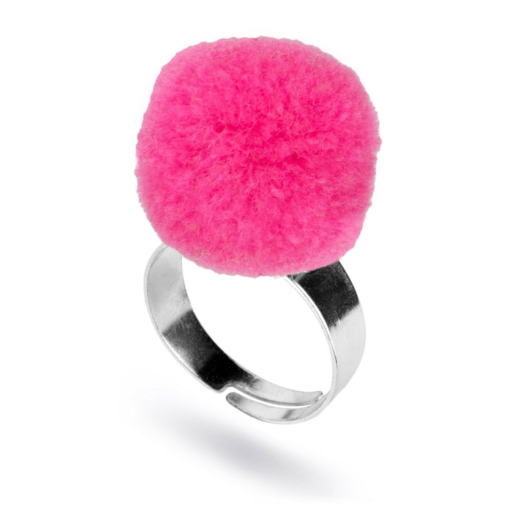 Solid color pompom rings