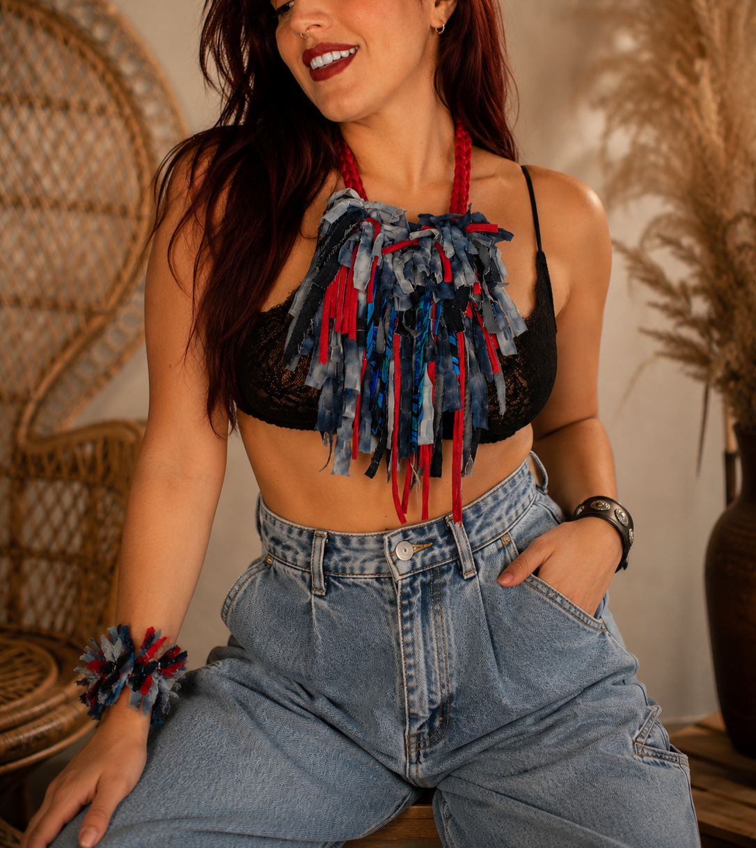 Rock and Roll Fringes Necklace